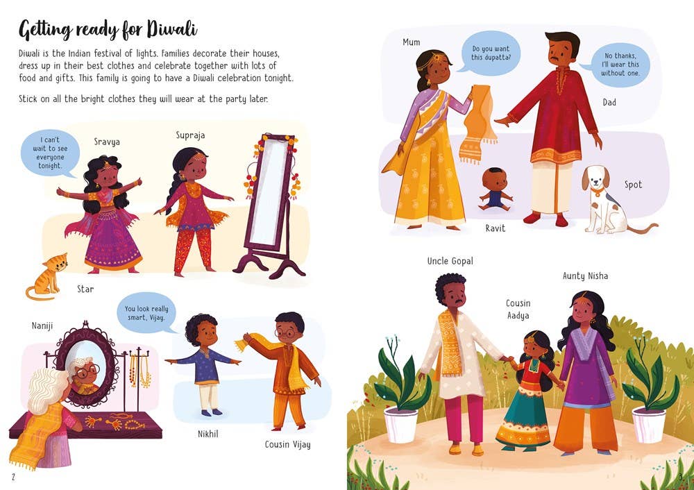 Little First Stickers Diwali : Usborne