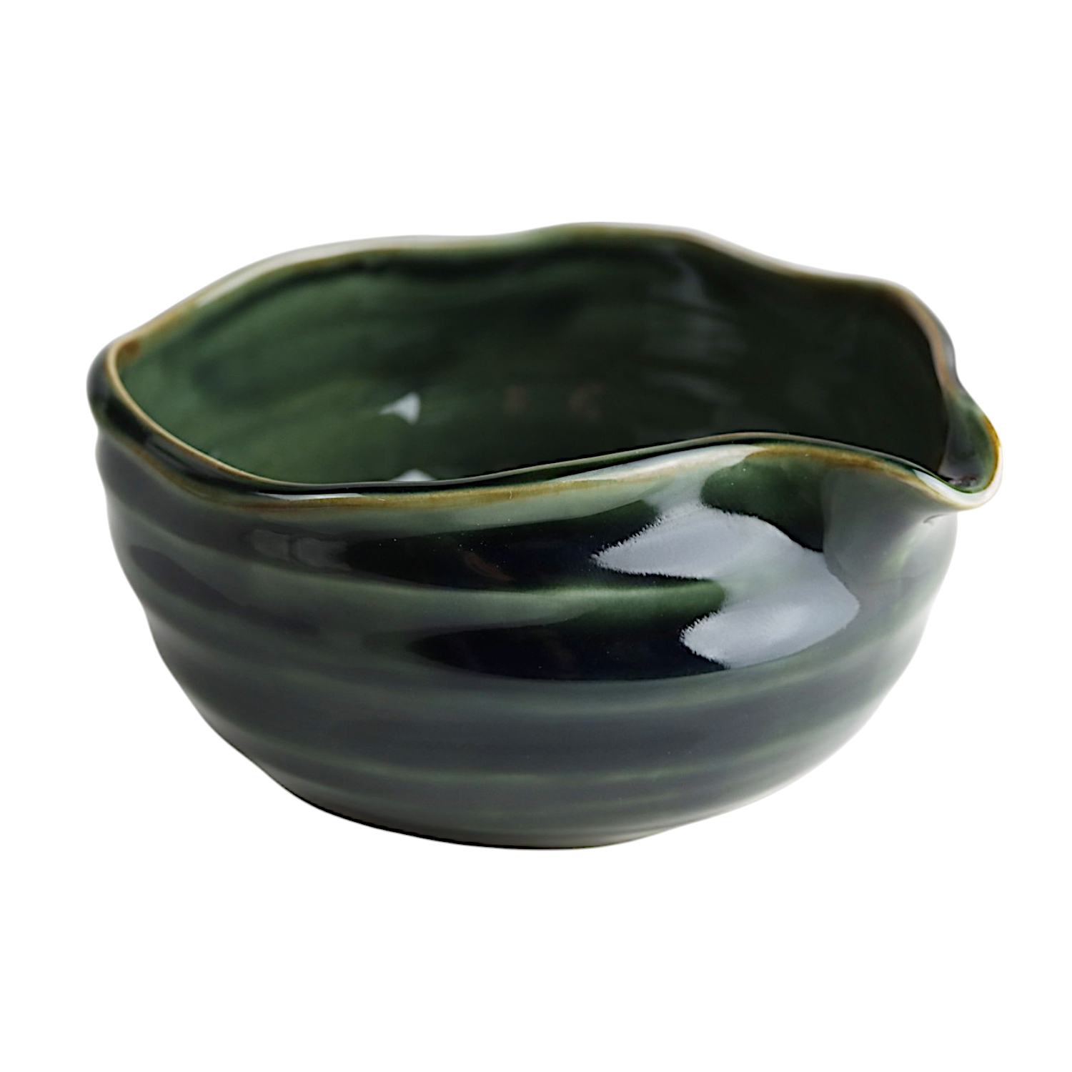 Katakuchi Matcha Bowl With Spout Green